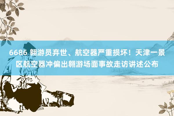 6686 翱游员弃世、航空器严重损坏！天津一景区航空器冲偏出翱游场面事故走访讲述公布
