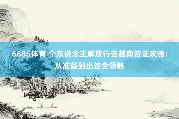 6686体育 个东说念主解放行去越南签证攻略：从准备到出签全领略