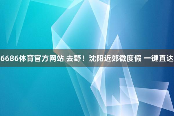 6686体育官方网站 去野！沈阳近郊微度假 一键直达