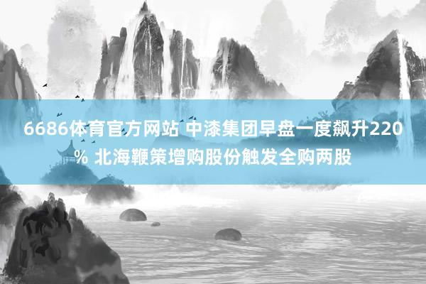 6686体育官方网站 中漆集团早盘一度飙升220% 北海鞭策增购股份触发全购两股