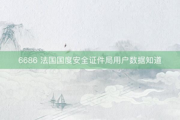 6686 法国国度安全证件局用户数据知道